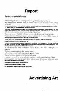 environmental forces report