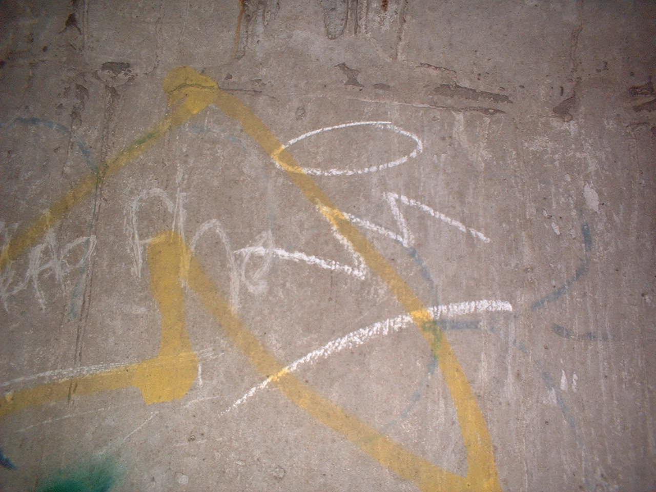 Chalk graffiti street art, Bristol, United Kingdom (UK).