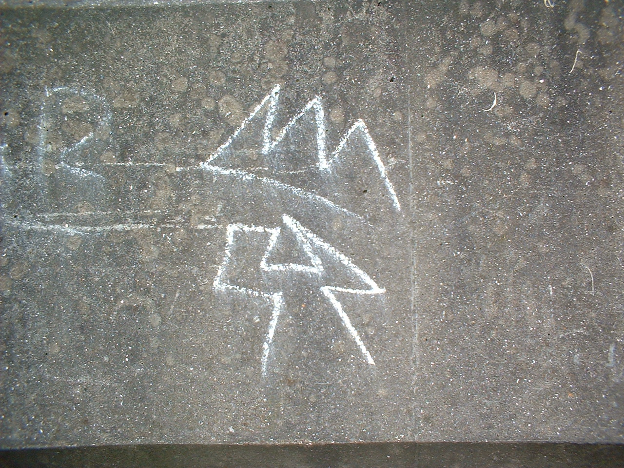 Chalk tag graffiti street art retrospective, Bristol, United Kingdom (UK).