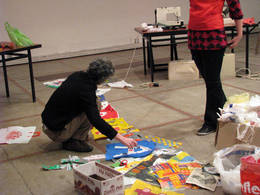 recyclyng plastic bags public workshop installing dejan