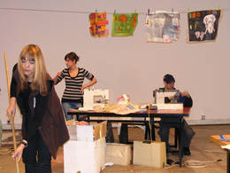 recyclyng plastic bags public workshop installing tanja