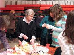 recyclyng plastic bags public workshop crochet table bojana