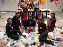 recyclyng plastic bags public workshop gang