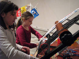recyclyng plastic bags public workshop weaving
