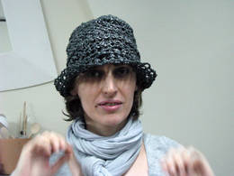 plastic bag hat black vanja