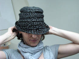 plastic bag hatBlack vanja