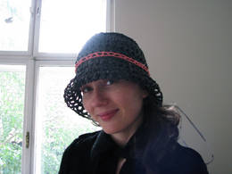 plastic bag hat black dunja