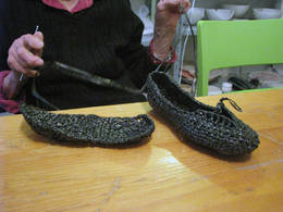 black plastic bag espadriles