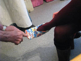 multicolour slippers