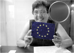  EU reassambled broken postcard