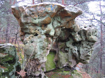 fontainebleau forest boulder rock