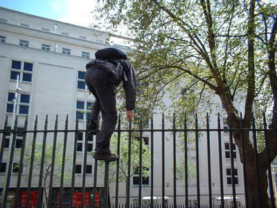 st james barton roundabout hogge fence climbing