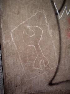 chalk graffiti conceptual tool bristol