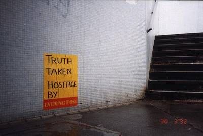 fly poster bristol evening post truth taken hostage