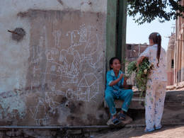 dahab wall drawing children