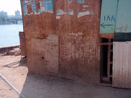 dahab wooden hut chalk drawing