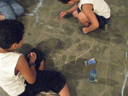 mapping chalk drawing workshop