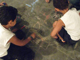 mapping chalk drawing workshop
