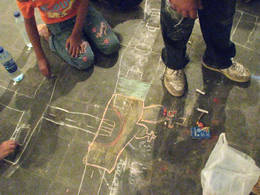 mapping chalk drawing workshop