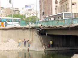 under bridge