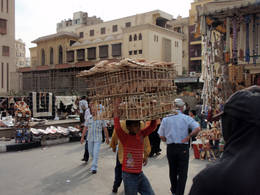 wooden cage bread seller