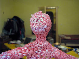 crochet plastic bag doll