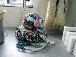 plastic bag cushion preparing material