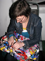 plastic bag cushion crochet