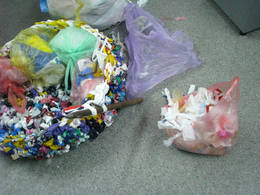 plastic bag cushion  filling