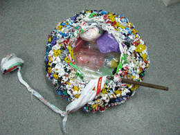 plastic bag cushion closing
