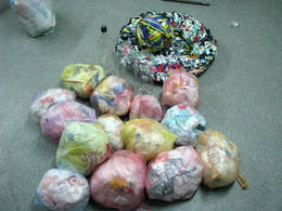 plastic bag cushion filling