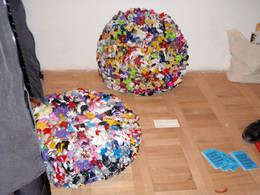 plastic bag cushion finnished