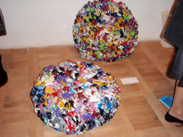 plastic bag cushion finnished