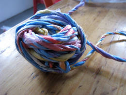 plastic bag twisted rope